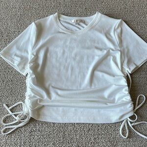 WAYF cropped tshirt with side rouching